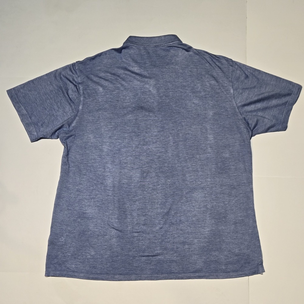Peter Millar Crown Crafted Polo Mens XL Blue Striped Stretch Golf Performance - Picture 5 of 9